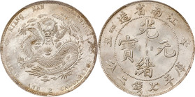 (t) CHINA. Kiangnan. 7 Mace 2 Candareens (Dollar), CD (1901)-HAH. Nanking Mint. Kuang-hsu (Guangxu). PCGS MS-64.
L&M-244; K-90; KM-Y-145A.6; WS-0827....