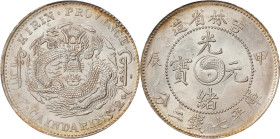 (t) CHINA. Kirin. 7 Mace 2 Candareens (Dollar), CD (1904). Kirin Mint. Kuang-hsu (Guangxu). PCGS Genuine--Cleaned, Unc Details.
L&M-552B; K-488; KM-Y...