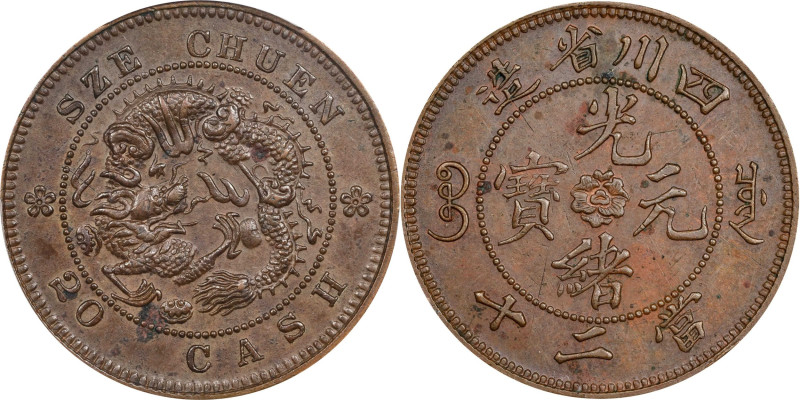 (t) CHINA. Szechuan. Copper 20 Cash Pattern, ND (1903-05). Uncertain Mint, likel...