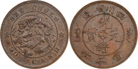 (t) CHINA. Szechuan. Copper 20 Cash Pattern, ND (1903-05). Uncertain Mint, likely in Germany. Kuang-hsu (Guangxu). PCGS MS-61 Brown.
CL-SC.77A; KM-Y-...