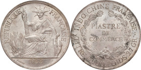 FRENCH INDO-CHINA. Piastre, 1922-H. Birmingham (Heaton) Mint. PCGS MS-63.
KM-5A.3; Lec-299. A satiny example of the date in Choice grade. A distingui...