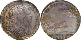 GREAT BRITAIN. William III & Mary II Coronation Silver Medal, 1689. London Mint. PCGS AU-50.
MI-662/25; Eimer-312A. By J. Roettier. Diameter: 32mm. O...