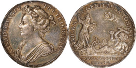 GREAT BRITAIN. Anne Coronation Silver Medal, 1702. London Mint. PCGS MS-61.
MI-228/4; Eimer-390. By J. Croker. Mintage: 1,200. Diameter: 35mm. Obvers...