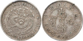 (t) CHINA. Fengtien. 1 Mace 4.4 Candareens (20 Cents), CD (1904). Fengtien Arsenal Mint. Kuang-hsu (Guangxu). PCGS EF-40.
L&M-485; K-252; KM-Y-91; WS...