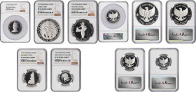 INDONESIA. Silver Proof Set (5 Pieces), 1970. NGC All NGC Certified.
KM-PS2. Mintage: 4,250 sets. ASW: 3.4688 oz. Struck for the 25th anniversary of ...