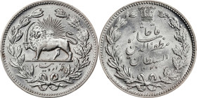 IRAN. 5000 Dinars, AH 1320 (1902). Tehran Mint. Muzaffar al-Din Shah. PCGS AU-58.
KM-976.

1905年伊朗5000 第納爾。

Estimate: $100.00- $150.00...