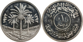 IRAQ. Dinar, AH 1392/1972. London or Llantrisant Mint. PCGS PROOF-65 Deep Cameo.
KM-137. Struck for the 25th Anniversary of the Central Bank. 

197...