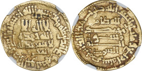 ISLAMIC KINGDOMS. Abbasid Caliphate. Dinar, AH 204 (819). Misr Mint. Al-Ma'mun. NGC EF Details--Tooled.
Album-222.7. Weight: 4.13 gms. 

819年伊斯蘭王國1...