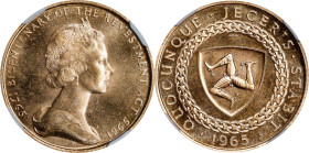ISLE OF MAN. Pound (Sovereign), 1965. Elizabeth II. MS-65.
Fr-2; KM-16A.

1965年馬恩島1索維林金幣。

Estimate: $500.00- $600.00