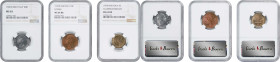 ITALY. Trio of Mixed Denominations (3 Pieces), 1939 & 1941. Rome Mint. Vittorio Emanuele III. All NGC Certified.
1) 20 Centesimi, Year XIX (1941-R). ...