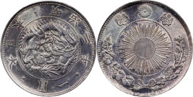 JAPAN. Yen, Year 3 (1870). Osaka Mint. Mutsuhito (Meiji). PCGS Genuine--Repaired, AU Details.
KM-Y-5.1; JNDA-01-09; JC-09-9-1. Type 1 with border.
...
