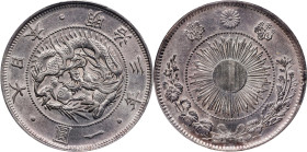 JAPAN. Yen, Year 3 (1870). Osaka Mint. Mutsuhito (Meiji). PCGS Genuine--Cleaned, AU Details.
KM-Y-5.1; JNDA-01-09; JC-09-9-1. Type 1 without border....