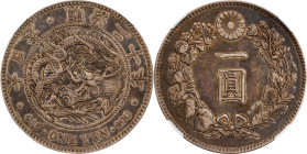 JAPAN. Yen, Year 20 (1887). Osaka Mint. Mutsuhito (Meiji). NGC EF-45.
KM-Y-A25.3; JNDA 01-10A; JC-09-10-2. Diameter: 38.1 mm. 

日本明治二十年一圓銀幣。大阪造幣廠。...