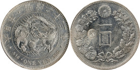 JAPAN. Yen, Year 23 (1890). Osaka Mint. Mutsuhito (Meiji). PCGS Genuine--Harshly Cleaned, AU Details.
KM-Y-A25.3; JNDA-01-10A; JC-09-10-2.

日本明治二十三...