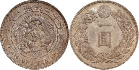 JAPAN. Yen, Year 27 (1894). Osaka Mint. Mutsuhito (Meiji). PCGS MS-63.
KM-Y-A25.3; JNDA-01-10A; JC-09-10-2.

日本明治二十七年一圓銀幣。大阪造幣廠。

Estimate: $250....