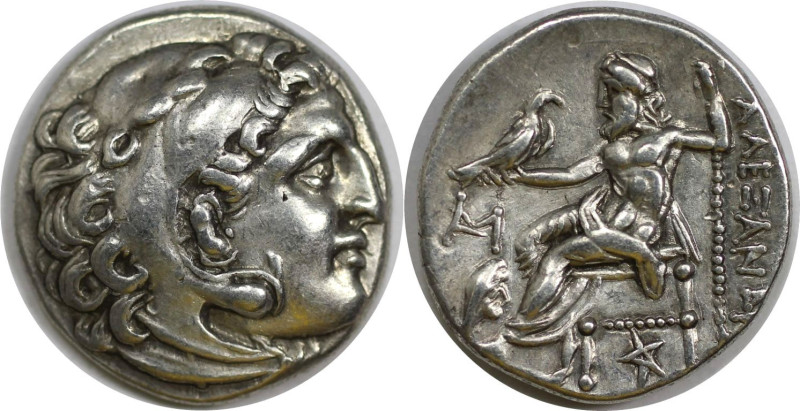 Griechische Münzen, MACEDONIA. Alexander III. „der Große“ (336-323 v. Chr.). Dra...