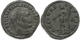 Römische Münzen, MÜNZEN DER RÖMISCHEN KAISERZEIT. Licinius I. (308-324 n. Chr). Follis (3.24 g. 21.5 mm). Vs.: IMP C VAL LICIN LICINIVS PF AVG, Kopf m...
