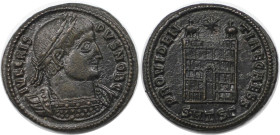 Römische Münzen, MÜNZEN DER RÖMISCHEN KAISERZEIT. Crispus (317-326 n. Chr). Follis, Thessalonica. (2,95 g. 19 mm) Vs.: IVL CRISPVS NOB C, Büste mit Lo...