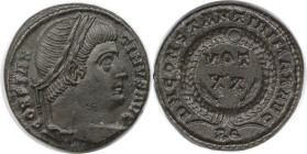 Römische Münzen, MÜNZEN DER RÖMISCHEN KAISERZEIT. Constantinus I. (307-337 n. Chr). Follis 321 n. Chr. (3.10 g. 18 mm) Vs.: CONSTANTINVS AVG, Kopf mit...