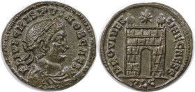 Römische Münzen, MÜNZEN DER RÖMISCHEN KAISERZEIT. Crispus (317-326 n. Chr). Follis 324-325 n. Chr., Lugdunum. (3,19 g. 18.5 mm) Vs.: FL IVL CRISPVS NO...