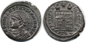 Römische Münzen, MÜNZEN DER RÖMISCHEN KAISERZEIT. Constantinus II. (337-340 n. Chr). Follis 326 n. Chr., Treveri (Trier). (2.95 g. 19.5 mm) Vs.: CONST...