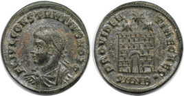 Römische Münzen, MÜNZEN DER RÖMISCHEN KAISERZEIT. Constantius II. (337-361 n. Chr). Follis. (2.81 g. 19.5 mm) Vs.: FL IVL CONSTANTIVS NOB C, Büste mit...