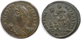 Römische Münzen, MÜNZEN DER RÖMISCHEN KAISERZEIT. Constans I. (337-350 n. Chr). AE Centenionalis 348-350 n. Chr., Alexandria. (4,76 g. 22 mm) Vs.: DN ...