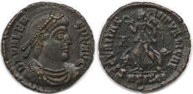 Römische Münzen, MÜNZEN DER RÖMISCHEN KAISERZEIT. Valens (364-378 n. Chr). Follis 367-375 n. Chr., Siscia. (2.82 g. 18.5 mm) Vs.: D N VALENS PF AVG, D...
