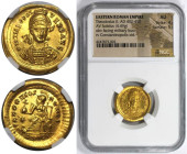 Römische Münzen, MÜNZEN DER RÖMISCHEN KAISERZEIT. Theodosius II., Oströmischer Kaiser (402-450 n. Chr.). AV Solidus (4,49 g). Konstantinopel, 441-450 ...