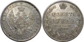 Russische Münzen und Medaillen, Nikolaus I. (1826-1855). Rubel 1849 SPB PA. Silber. Fast Stempelglanz