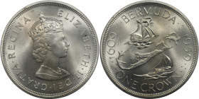 Weltmünzen und Medaillen, Bermuda. 350. Jahrestag - Gründung der Kolonie. 1 Crown 1959. 28,28 g. 0.925 Silber. 0.84 OZ. KM 13. Stempelglanz