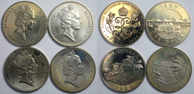 Weltmünzen und Medaillen, Bermuda, Lots und Sammlungen. 1 Dollar 1985 "Kreuzfahr...