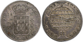 Weltmünzen und Medaillen, Brasilien / Brazil. João VI. (1816-1822). 960 Reis 1817 B, Bahia. Silber. 26,68 g. KM 307.1. Sehr schön-vorzüglich