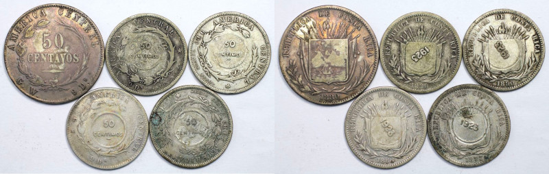 Weltmünzen und Medaillen, Costa Rica, Lots und Sammlungen. 50 Centavos 1880 und ...