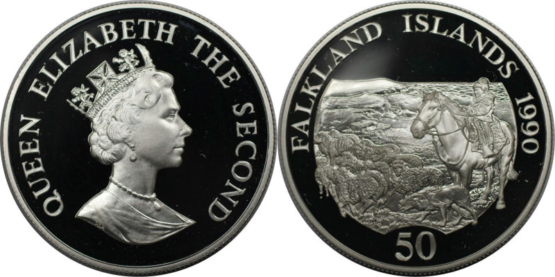 Weltmünzen und Medaillen, Falklandinseln / Falkland islands. Kinderfonds. 50 Pen...