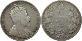 Weltmünzen und Medaillen, Kanada / Canada. Edward VII. 50 Cents 1907. Silber. KM 12. Schön