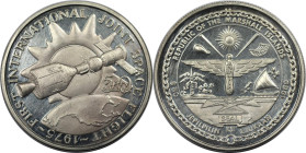 Weltmünzen und Medaillen, Marshallinseln / Marshall Islands. 50 Dollars 1989. 31,10 g. 0.999 Silber. 1 OZ. KM 10. Polierle Platte
