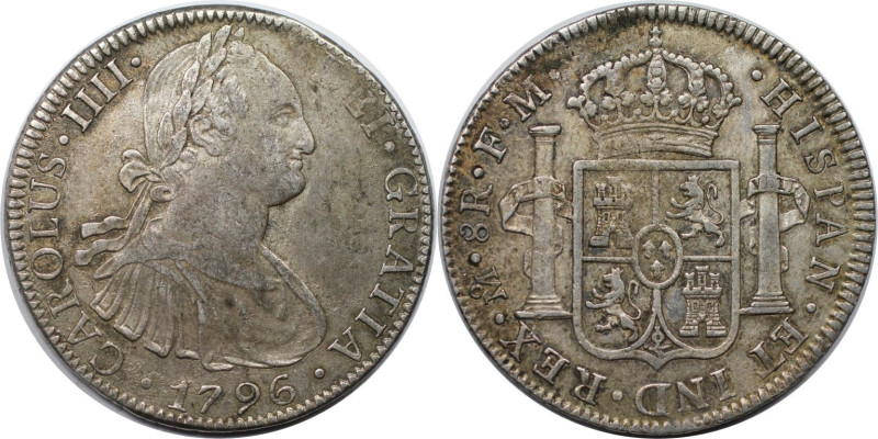 Weltmünzen und Medaillen, Mexiko / Mexico. Carlos IV. (1788-1808). 8 Reales 1796...
