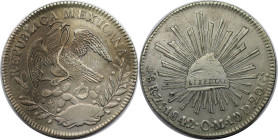 Weltmünzen und Medaillen, Mexiko / Mexico. 8 Reales 1842 Zs. Silber. Sehr schön