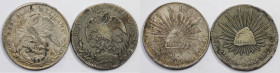 Weltmünzen und Medaillen, Mexiko / Mexico, Lots und Sammlungen / Lots and Collections. 8 Reales 1834 Zs, 1 Peso 1898 Go. Lot von 2 Münzen. Silber. Seh...