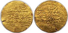 Weltmünzen und Medaillen, Türkei / Turkey. Sulayman I. Kanuni, 926-974 AH. (1520-1566). Altin, Sultani Jahr nicht lesbar (wohl 926 AH = 1520 AD), Misr...