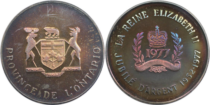 Medaillen und Jetons, Gedenkmedaillen. Canada. "Province de L'Ontario La Reine E...