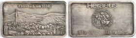 Medaillen und Jetons, Silberbarren / Silver Bar. Silberbarren 1 OZ Heraeus Edelmetalle. Motivbarren: Städte in Deutschland - Ebersbach um 1860. 30,95 ...