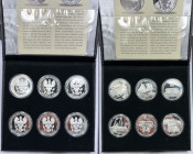 Medaillen und Jetons, Medaillen und Jetons alle Europa. BRD. Medaillenset der Deutschen Post „MEILENSTEINE DER POSTBEFÖRDERUNG“. 6 Silbermedaillen. Po...
