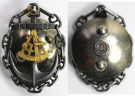 Medaillen und Jetons, Medaillen und Jetons Russland, UdSSR und Russland. Seekapitänsabzeichen. 21,53 g. 48 x 34 mm. II. Selten!