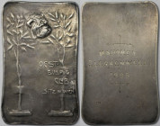 Medaillen und Jetons, Hundesport / Dog sports. Austrian BullDog Club in Wien. Medaille 1906, " MAHOMET CLERKENWELL 1906". Silber. 64x40 mm. 40.01 g. V...