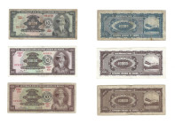 Banknoten, Brasilien / Brazil, Lots und Sammlungen. 3 x 10 Cruzeiros ND (1967) Serie 1403A, 612A, 1517A, Pick 189b, 190a, 190b. Lot von 3 Banknoten. I...