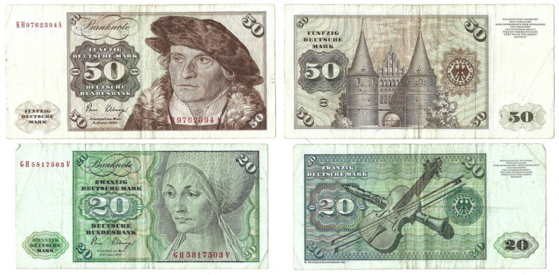 Banknoten, Deutschland / Germany, Lots und Sammlungen. BRD, Deutsche Bundesbank....