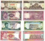 Banknoten, Swasiland, Lots und Sammlungen. 1 Lilangeni 1974 (P.1), 5 Emalangeni 1995 (P.23), 20 Emalangeni 1986 (P.12), 100 Emalangeni 1.4.2001 (P.32)...