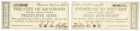Banknoten, USA / Vereinigte Staaten von Amerika. The City of Richmond, April 14, 1862. 25 Cents. I-